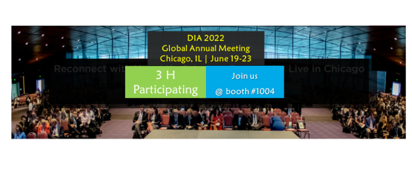 3H is participating at DIA-2022 @Booth# 1004